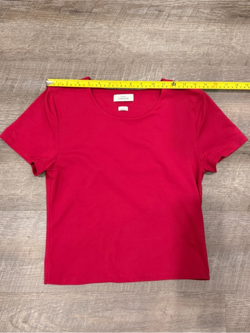 Aritzia Babaton Contour Crop T-Shirt Pink Size L - Picture 4 of 7